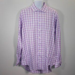 T M Lewin multi color french cuff dress shirt